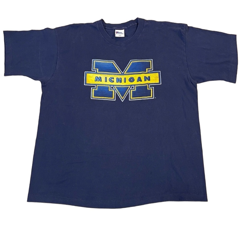 Vintage Michigan University Of Michigan Pro Player T Shirt Single Stitch